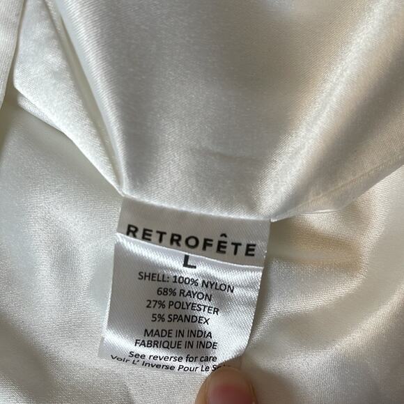 Retrofete Blythe Embellished Sheer Bustier Strapless White Mini Dress Size Large - Picture 10 of 10